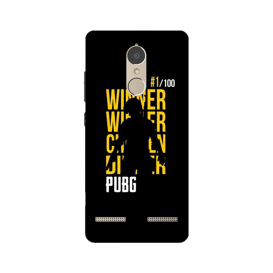 Pubg Winner Winner Case for Lenovo K6 / K6 Power  (Design - 177)