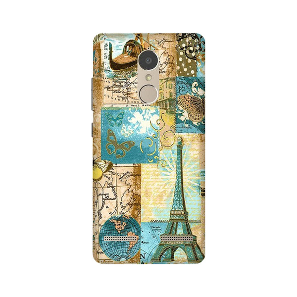 Travel Eiffel Tower Case for Lenovo K6 / K6 Power (Design No. 206)