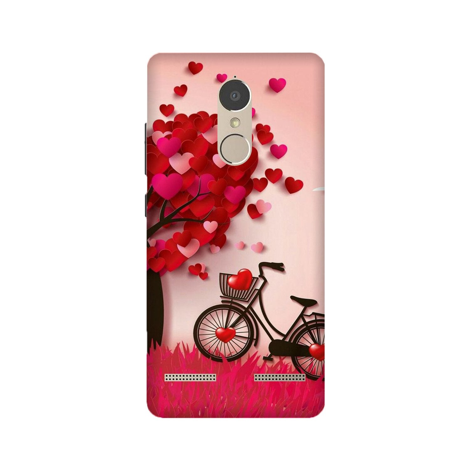 Red Heart Cycle Case for Lenovo K6 / K6 Power (Design No. 222)