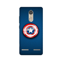 Captain America Shield Mobile Back Case for Lenovo K6 / K6 Power (Design - 253)