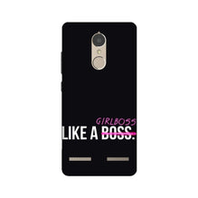 Like a Girl Boss Mobile Back Case for Lenovo K6 / K6 Power (Design - 265)