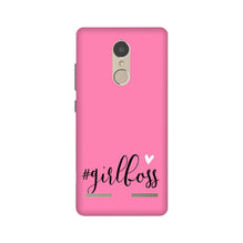 Girl Boss Pink Mobile Back Case for Lenovo K6 / K6 Power (Design - 269)