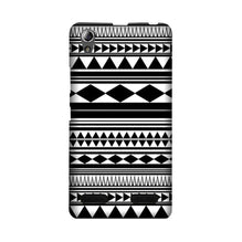 Black white Pattern Mobile Back Case for Lenovo A6000 (Design - 5)