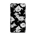 White flowers Black Background Case for Lenovo A6000