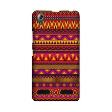 Zigzag line pattern2 Mobile Back Case for Lenovo A6000 (Design - 10)