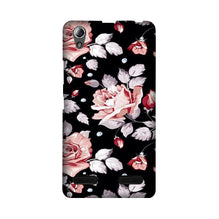 Pink rose Mobile Back Case for Lenovo A6000 (Design - 12)