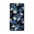 White flowers Blue Background2 Case for Lenovo A6000
