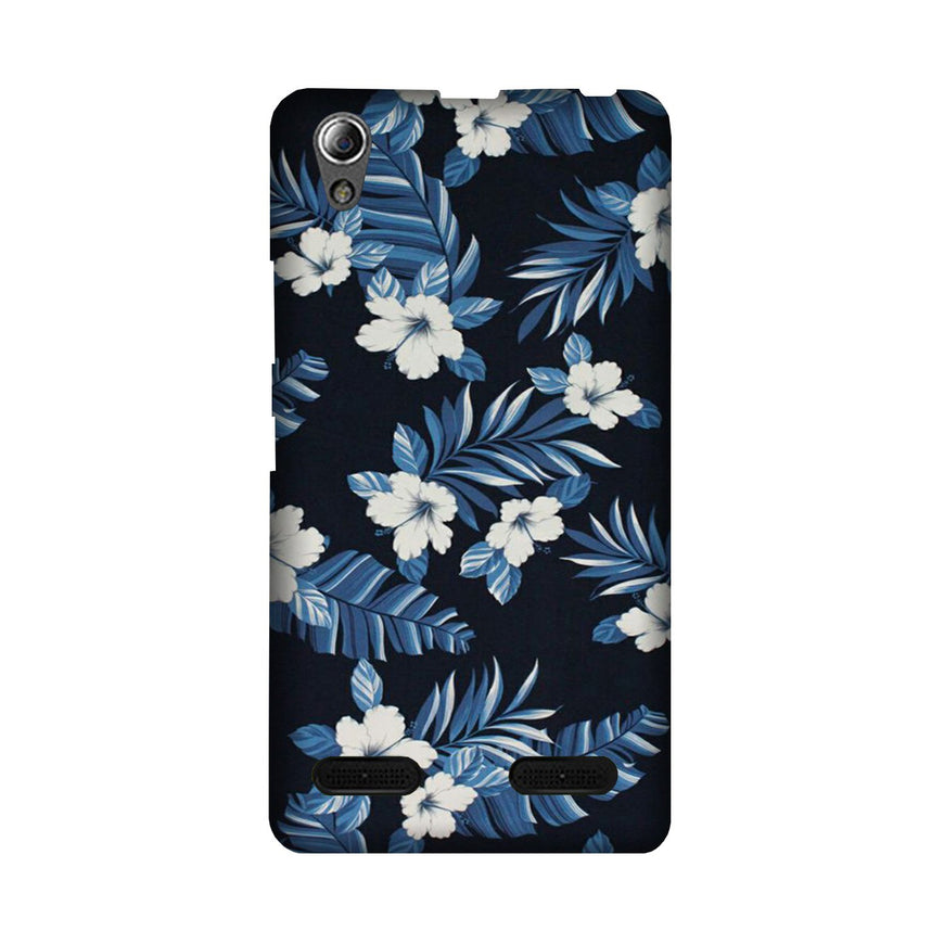 White flowers Blue Background2 Case for Lenovo A6000