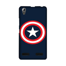 Captain America Mobile Back Case for Lenovo A6000 (Design - 42)