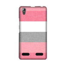 Pink white pattern Mobile Back Case for Lenovo A6000 (Design - 55)