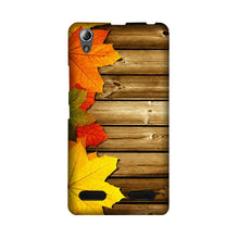 Wooden look3 Mobile Back Case for Lenovo A6000 (Design - 61)