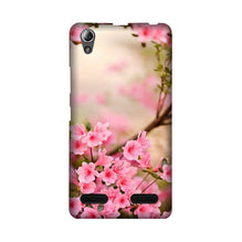 Pink flowers Mobile Back Case for Lenovo A6000 (Design - 69)