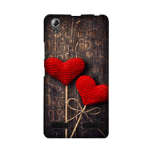 Red Hearts Mobile Back Case for Lenovo A6000 (Design - 80)