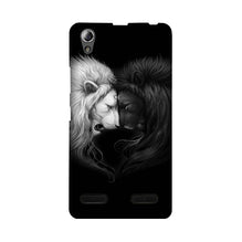 Dark White Lion Mobile Back Case for Lenovo A6000  (Design - 140)