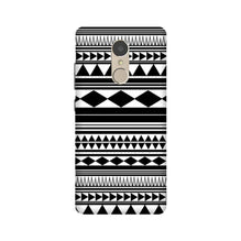 Black white Pattern Mobile Back Case for Lenovo K6 Note (Design - 5)