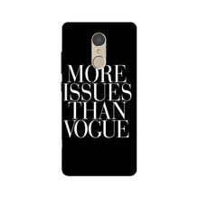 More Issues than Vague Mobile Back Case for Lenovo K6 Note (Design - 74)