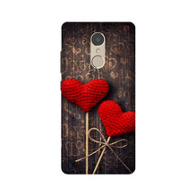 Red Hearts Mobile Back Case for Lenovo K6 Note (Design - 80)