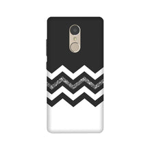 Black white Pattern2Mobile Back Case for Lenovo K6 Note (Design - 83)