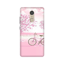 Pink Flowers Cycle Mobile Back Case for Lenovo K6 Note  (Design - 102)
