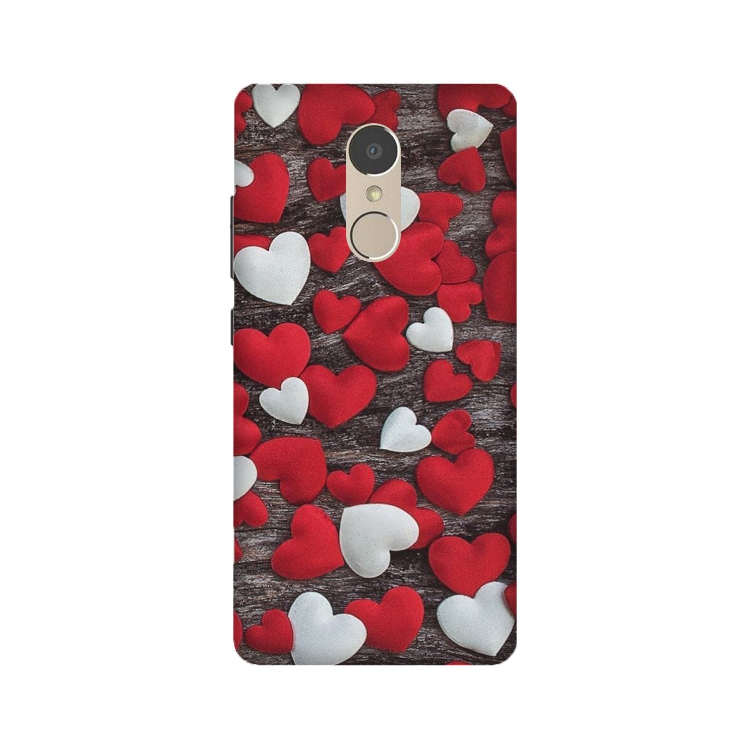Red White Hearts Case for Lenovo K6 Note(Design - 105)