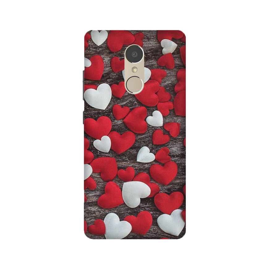 Red White Hearts Case for Lenovo K6 Note  (Design - 105)