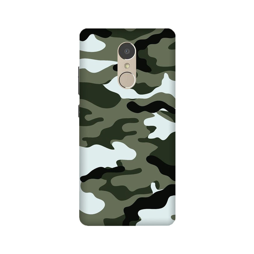 Army Camouflage Case for Lenovo K6 Note  (Design - 108)