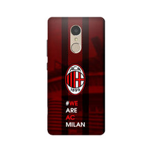 AC Milan Mobile Back Case for Lenovo K6 Note  (Design - 155)