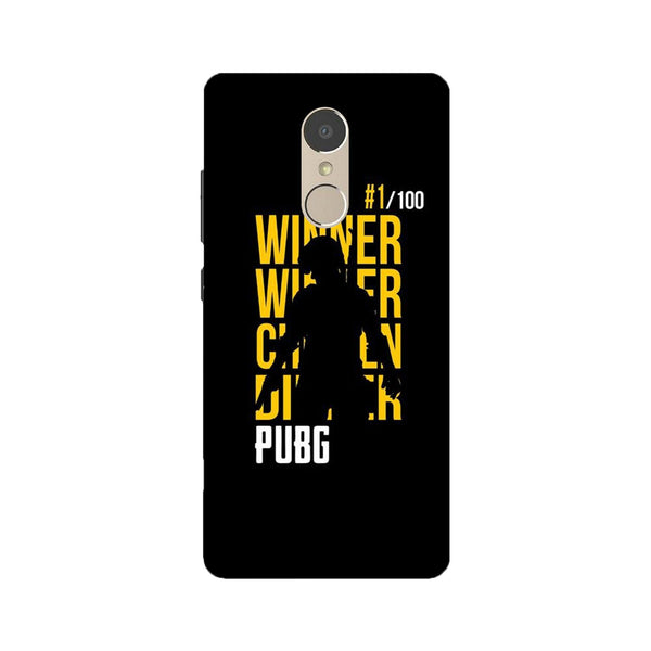 Pubg Winner Winner Case for Lenovo K6 Note  (Design - 177)