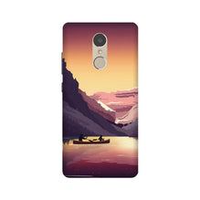 Mountains Boat Mobile Back Case for Lenovo K6 Note (Design - 181)