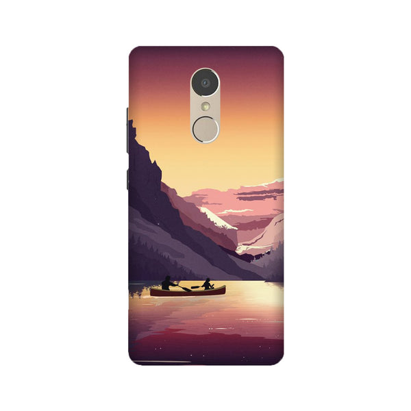 Mountains Boat Case for Lenovo K6 Note (Design - 181)