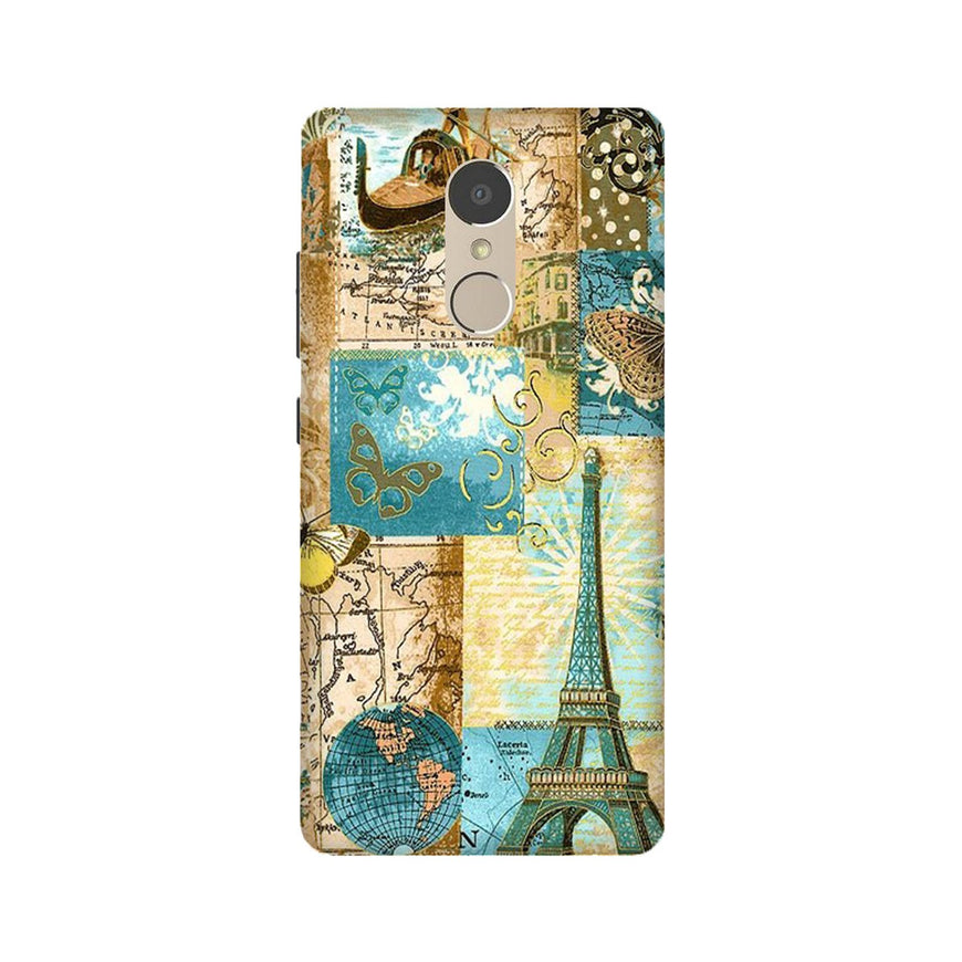 Travel Eiffel Tower Case for Lenovo K6 Note (Design No. 206)