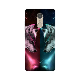 Wolf fight Case for Lenovo K6 Note (Design No. 221)