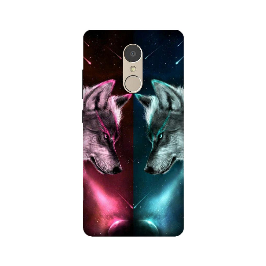 Wolf fight Case for Lenovo K6 Note (Design No. 221)
