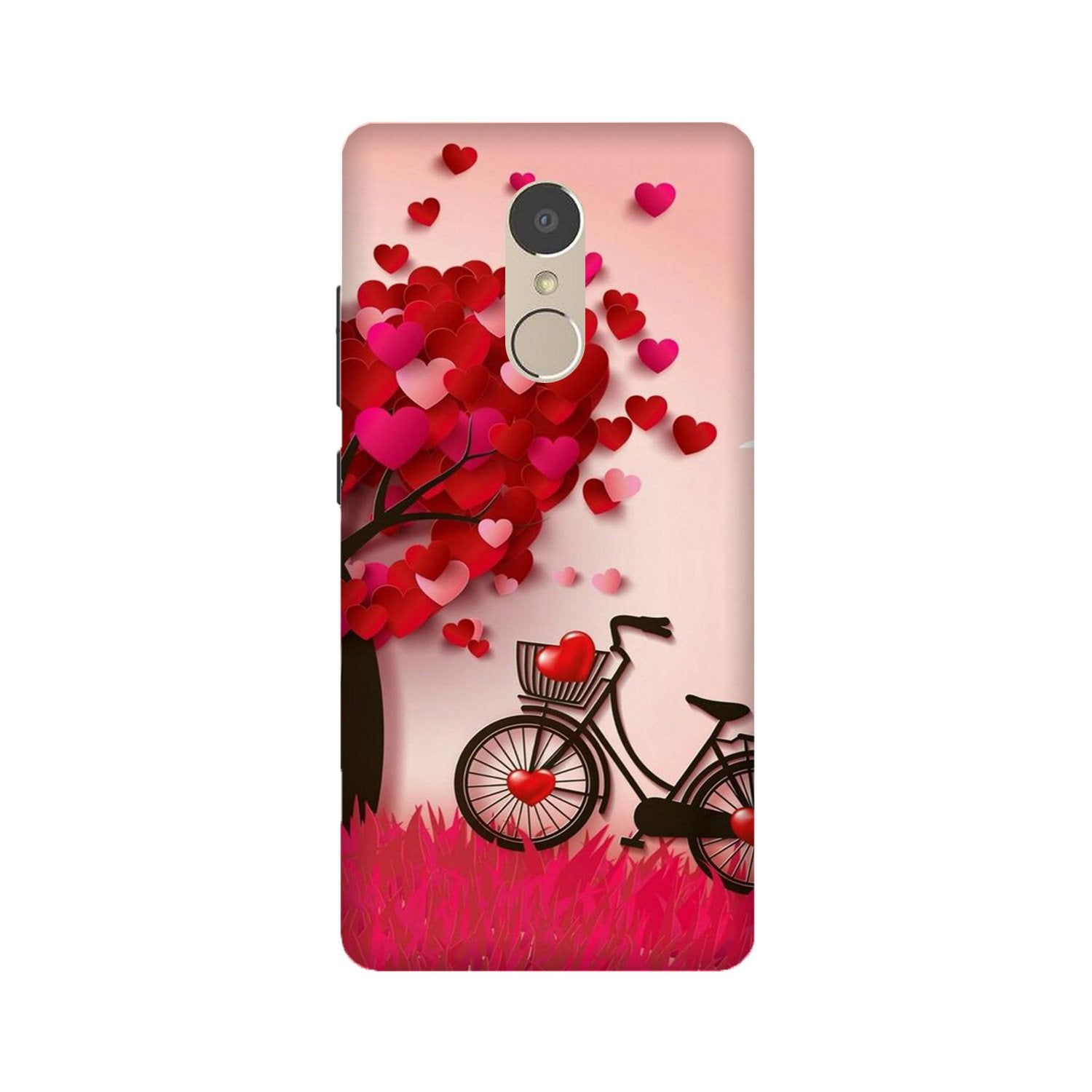 Red Heart Cycle Case for Lenovo K6 Note (Design No. 222)