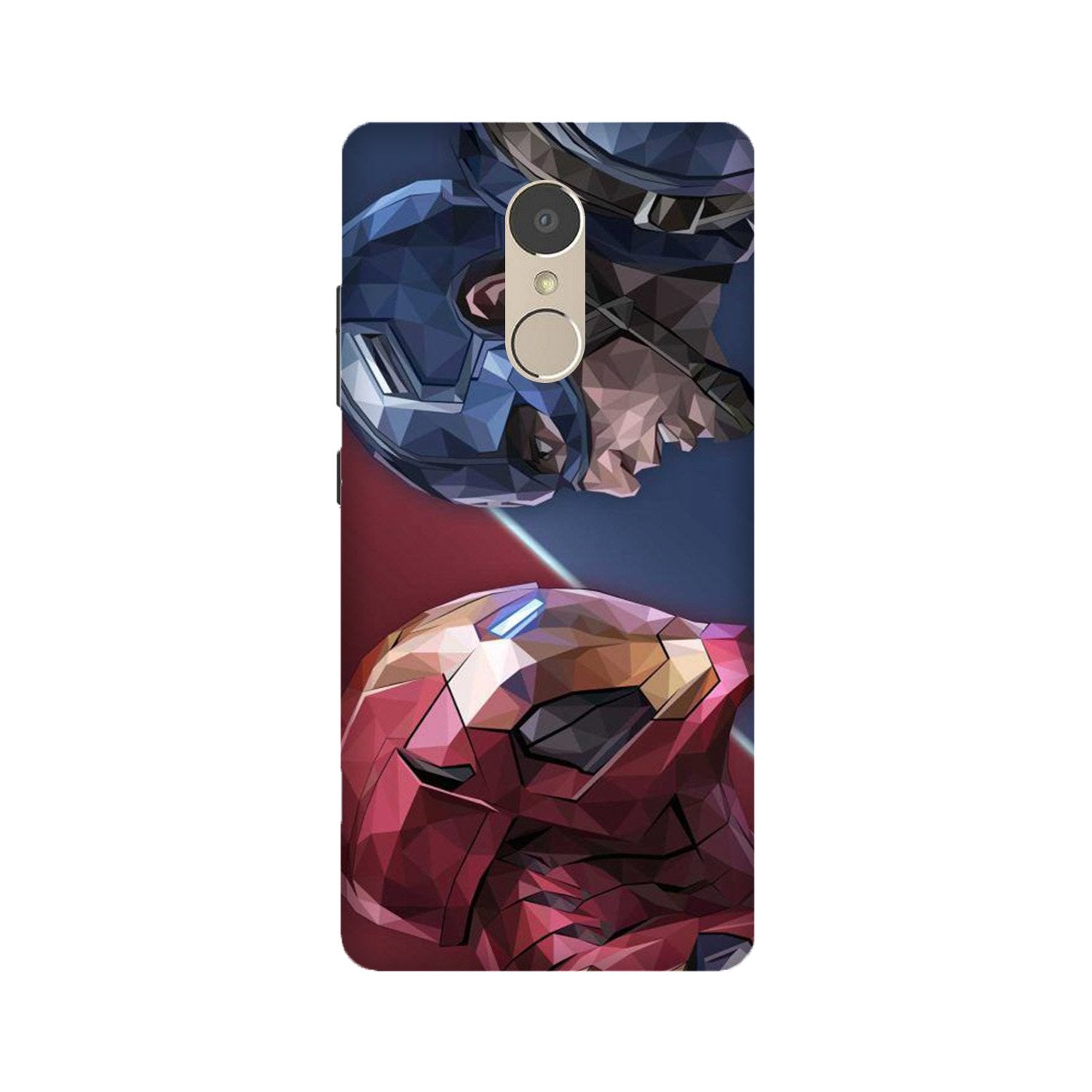 Ironman Captain America Case for Lenovo K6 Note (Design No. 245)