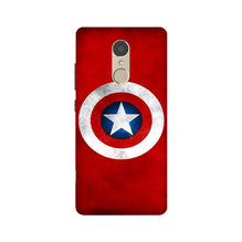 Captain America Mobile Back Case for Lenovo K6 Note (Design - 249)