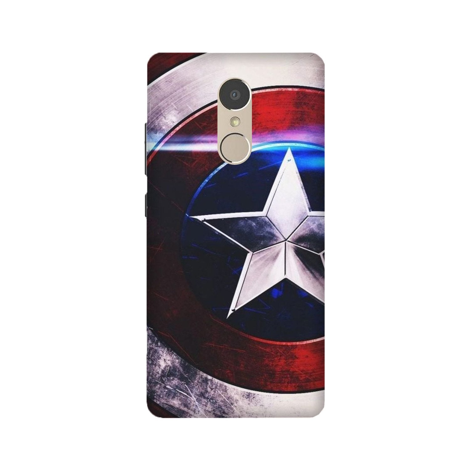 Captain America Shield Case for Lenovo K6 Note (Design No. 250)