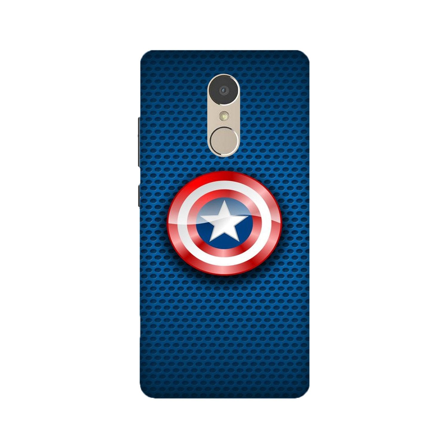 Captain America Shield Case for Lenovo K6 Note (Design No. 253)