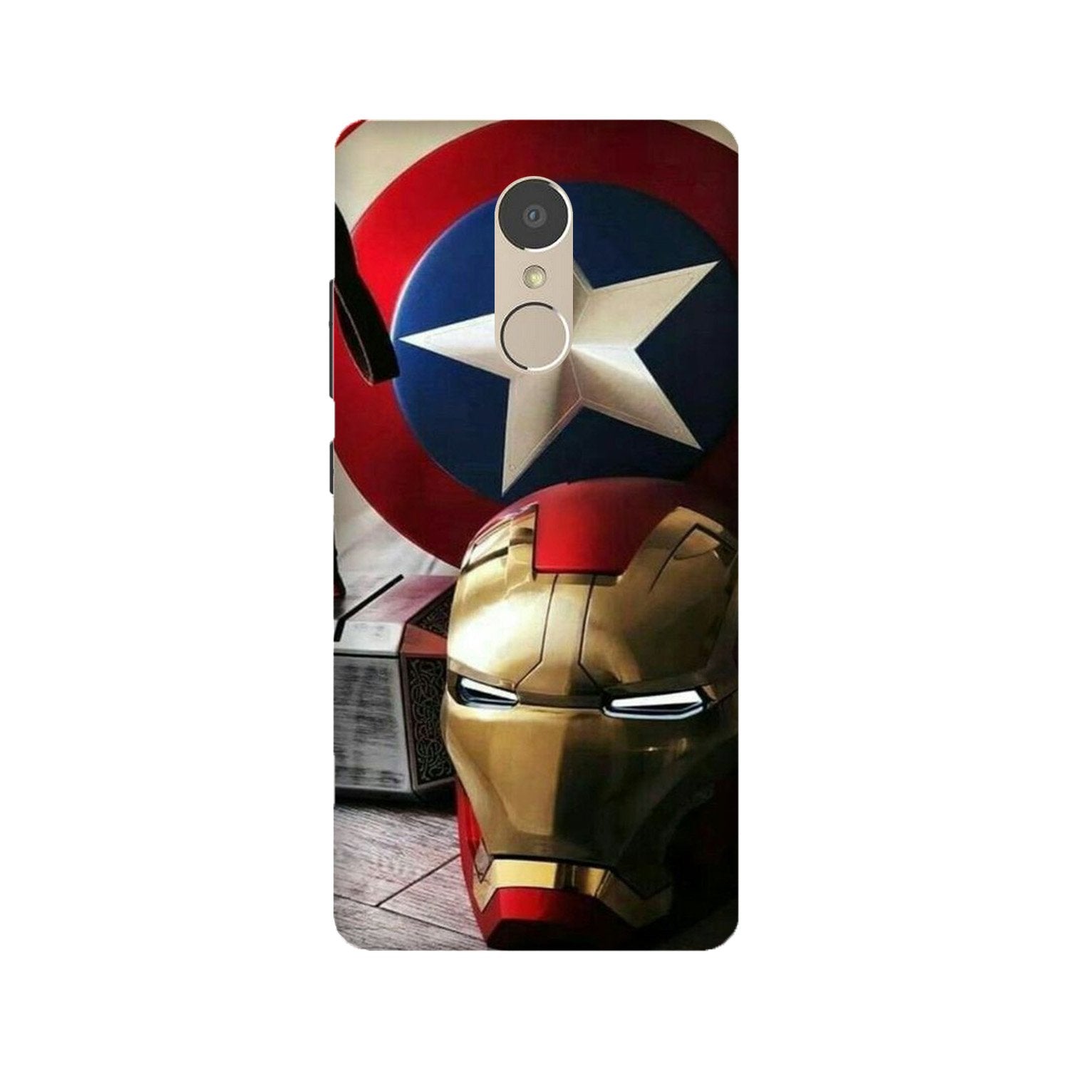 Ironman Captain America Case for Lenovo K6 Note (Design No. 254)