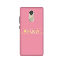 Girl Boss Pink Mobile Back Case for Lenovo K6 Note (Design - 263)