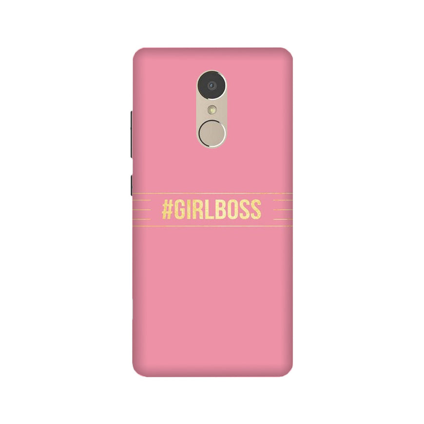 Girl Boss Pink Case for Lenovo K6 Note (Design No. 263)