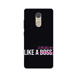 Like a Girl Boss Case for Lenovo K6 Note (Design No. 265)