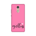 Girl Boss Pink Case for Lenovo K6 Note (Design No. 269)