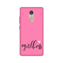 Girl Boss Pink Mobile Back Case for Lenovo K6 Note (Design - 269)