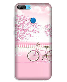 Pink Flowers Cycle Mobile Back Case for Lenovo K9 / K9 Plus  (Design - 102)