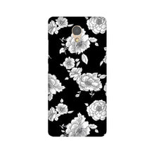 White flowers Black Background Mobile Back Case for Lenovo P2 (Design - 9)
