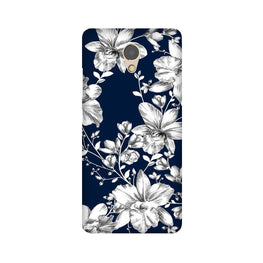 White flowers Blue Background Case for Lenovo P2