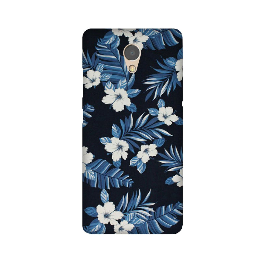 White flowers Blue Background2 Case for Lenovo P2