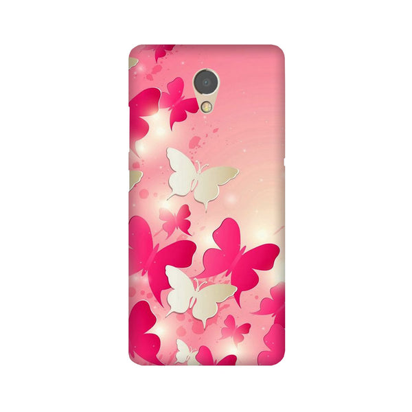 White Pick Butterflies Case for Lenovo P2