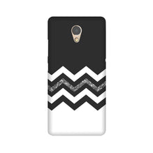 Black white Pattern2Mobile Back Case for Lenovo P2 (Design - 83)